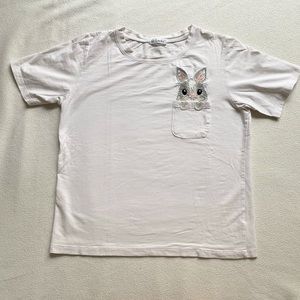 Bunny Embroidered Tee Size M